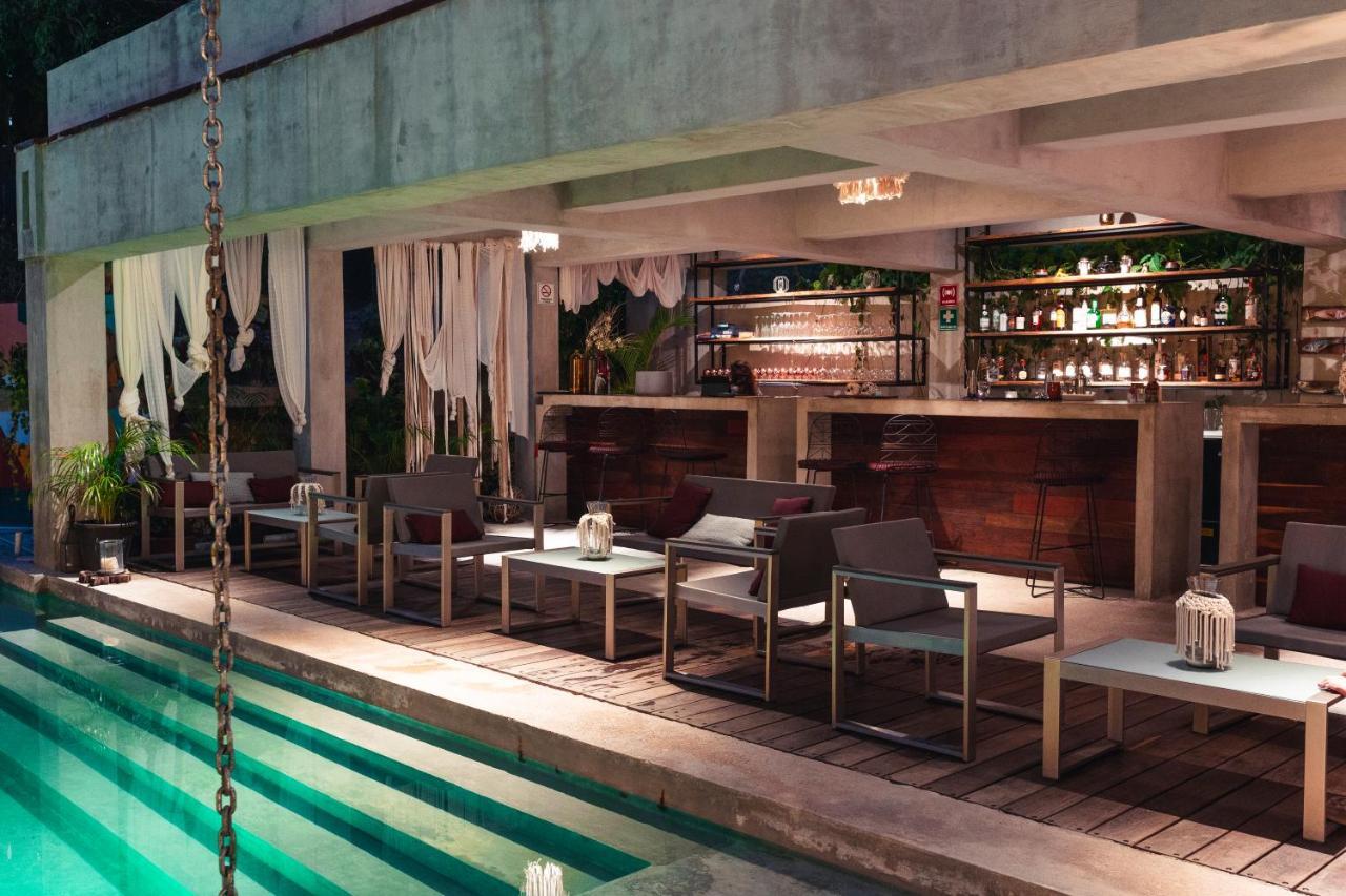 Hotel Makaaba Eco-Boutique 巴卡拉尔 外观 照片 The bar at the rooftop pool